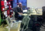 Harold Simansky and Skeletom at Cambridge Innovation Center