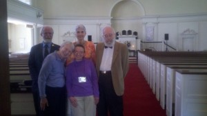 Photo of guides at 1st open house: First row: Hannah Stites, Top row: Carol Agate, Sam Berlin, Linda West, Vince Dixon