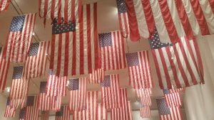 photo of Tang overhead flag exhibit