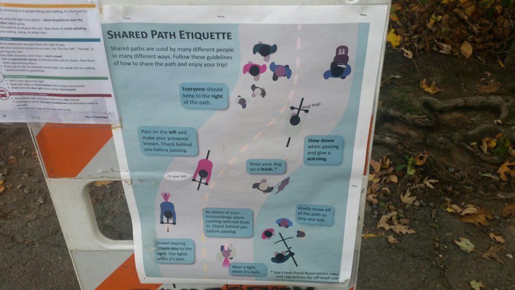 Ranger Jean Posts Fresh Pond “Rules of the Road” Signs